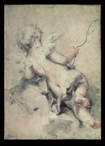 Cupid Lying on the Clouds by Rosalba Giovanna Carriera